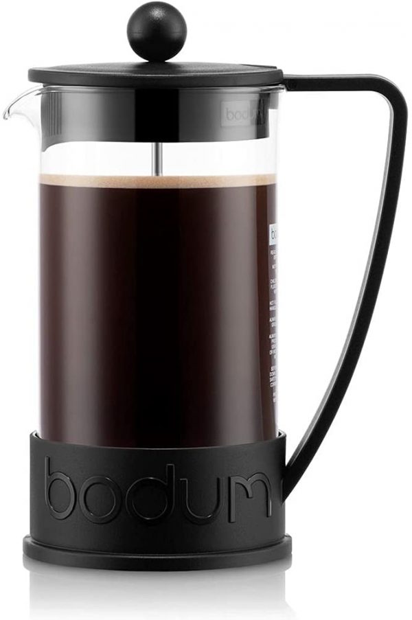 BODUM Brazil 8 Cup French Press Coffee Maker, Black, 1.0 l, 34 oz