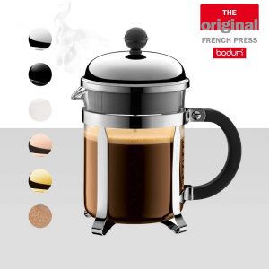BODUM Chambord 4 Cup French Press Coffee Maker, Chrome, 0.5 l