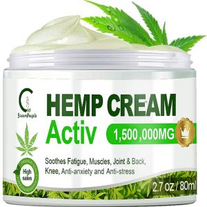 GPGP GreenPeople Hemp Pain Relief Cream - High Strength Hemp Oil Formula Pain Relief Cream for Relieve The Back, Knees, Hands, Neck, Shoulder Pain, Muscle...