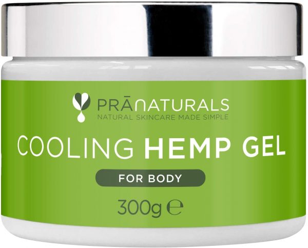 PraNaturals Cooling Hemp Gel 300g – Natural Formula enriched with Hemp Seed Oil, Camphor, Dead Sea Salt, Menthol and Rosemary Oil, Helps to Ease Muscles and Joint discomfort, Vegan and Cruelty Free