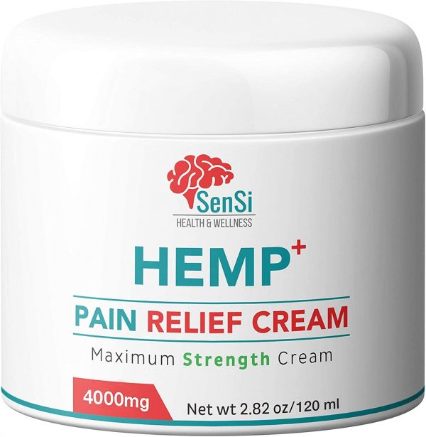 Sensi Natural Hemp Oil Cream 4000mg | Relieves Muscle Joint Pain Aches Improves Sleep Stress Relief | Naturally Crafted Hemp Extract THC Free | Organic...