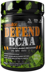 Grenade Defend BCAA Powder, Green Apple, 390 g (7 g BCAA's Per Serving - 30 Servings Per Tub)