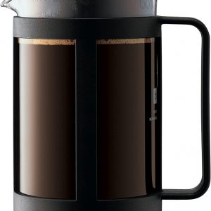 BODUM Kenya 8 Cup French Press Coffee Maker, Black, 1.0 l, 34 oz & KitchenCraft Stainless Steel Coffee Measuring Scoop
