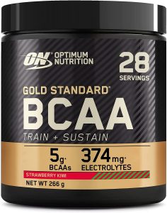 Optimum Nutrition Gold Standard BCAA, Amino Acid Powder, Vitamin C with Zinc, Magnesium and Electrolytes, Immune Booster, Strawberry Kiwi, 28 Servings, 266...