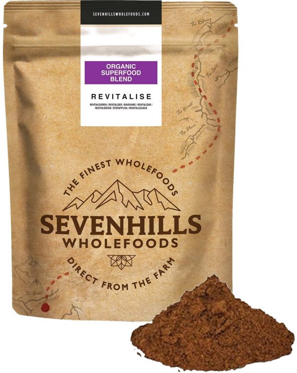 Sevenhills Wholefoods Revitalise Organic Super Berry Powder Blend 300g with Acai, Blueberry, Lucuma, Maqui, Acerola - Natural Source of Vitamin C, Calcium & Iron