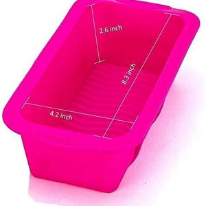 Tebery Set of 3 - Silicone Bread and Loaf Tins Non Stick Baking Moulds Pan Bakeware Rectangle Cake Mould for Loaves, Breads, Cakes- 24.7cm x12cm x 7.5cm