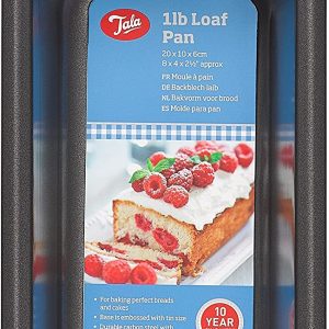 Tala Everyday 1LB Loaf Pan, Non-Stick, Cake Tin, Wide Flat Handles, Even Heat Distribution, Easy Food Release, Dishwasher, Fridge and Freezer Safe