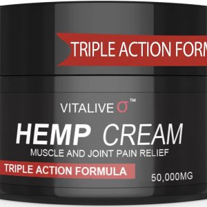 Hemp Cream Muscle & Joint Pain Relief | Relieves Joint, Neck, Knees, Legs, Lower Back, Feet & Body Pain | Anti Inflammatory Gel for Sports | 60g