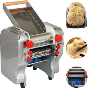 HOMIER Electric Pasta Press Maker 220V Dumpling Skin Making Tool Stainless Steel Noodle Machine 550W Commercial & Home Use 3mm / 9mm
