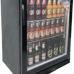 Cater-Cool CK0500LED Single Door Black Bottle Cooler With LED Lighting