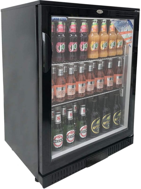 Cater-Cool CK0500LED Single Door Black Bottle Cooler With LED Lighting