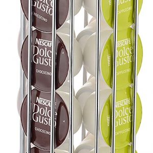 EXZACT Coffee Capsule Holder, Compatible with Dolce Gusto Capsules (32pcs) - Rotating Coffee Pod Rack