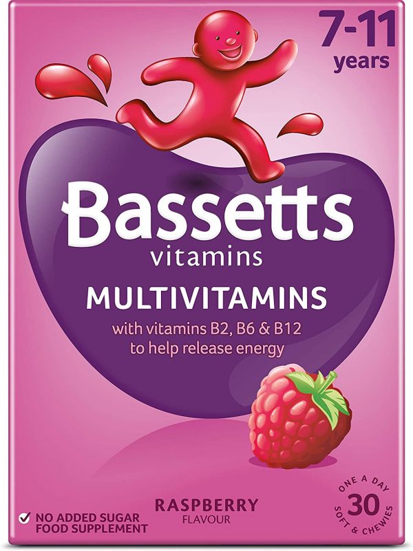 Bassetts Vitamins Multivitamins, Raspberry Flavour, 7-11 Years, 30 Pastilles