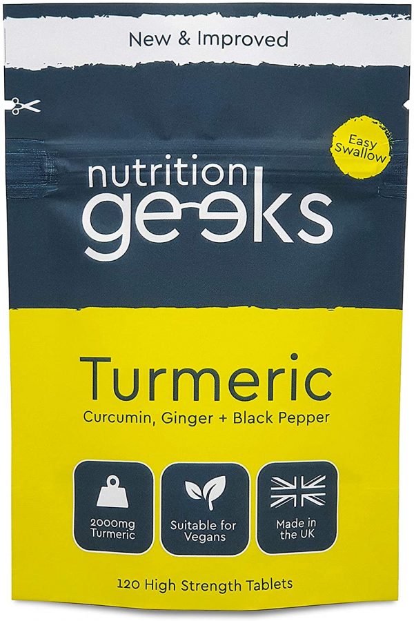 Turmeric Tablets 2000mg with Black Pepper & Ginger | 120 High Strength Curcumin Supplements | Turmeric and Black Pepper Tablets (Not Turmeric Capsules or Powder) | Vegan and Gluten Free | UK Made
