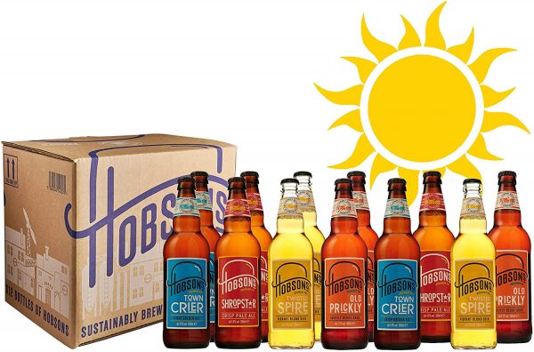 Hobsons Brewery Premium Summer Golden Pale Ales Craft Beers Gift Set – Mixed Golden Beers Taster Selection - (12 x 500ml)