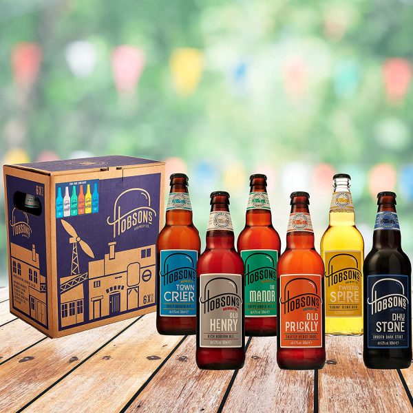 Hobsons Brewery Premium Craft Beers Gift Set – Mixed Real Ale Taster Selection 6 Pack - Ideal as Birthday & Thank You Gift (6 x 500ml)