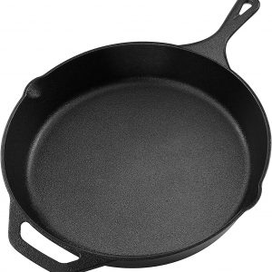Kichly Pre-Seasoned Cast iron Skillet - Frying Pan - Safe Grill Cookware for indoor & Outdoor Use - 12.5 Inch (31.75 cm) Cast Iron Pan