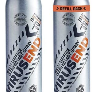 Twin Pack Military Grade 99.99% Disinfectant Spray, 10x More Powerful, 60sec Kill, 15x Faster vs Leading Brand. Eliminates Bacteria and viruses on All...