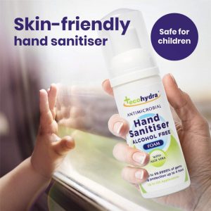 EcoHydra Alcohol Free Foam Hand Sanitiser - 50ml | Pack of 6 | NHS Approved, Hospital Grade Sanitiser | Kills Up To 99.9999% of Bacteria and Viruses | Kind On Skin, Safe For Children, Unscented