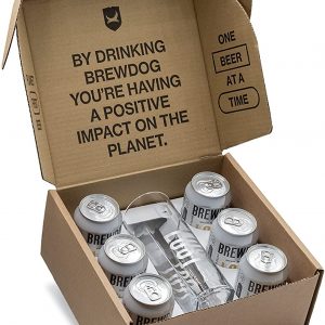 BrewDog - Lost Lager Gift Pack - 6 x 330ml Can and 1 x Lost Lager Pint Glass - 4.5% ABV