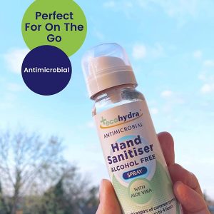 EcoHydra Alcohol Free Hand Sanitiser Spray - 100ml | NHS Approved, Hospital Grade Sanitiser | Kills Up To 99.9999% of Bacteria and Viruses | Kind On Skin,...
