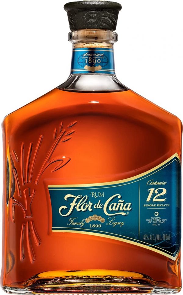 Flor de Caña 12 Year Naturally Aged Rum, Sugar-Free 70cl 40% ABV