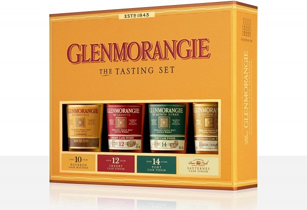Glenmorangie Tasting Gift Set, 4 x 10cl (The Original, The Lasanta, The Quinta Ruban and The Nectar d'Or)