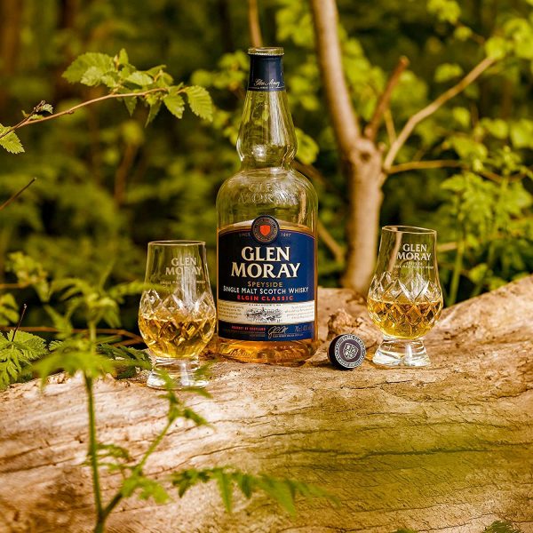 Glen Moray Classic single malt Scotch whisky 35cl 40% ABV, Speyside region whisky matured in ex-Bourbon casks. Distilled and matured in Elgin, Scotland.