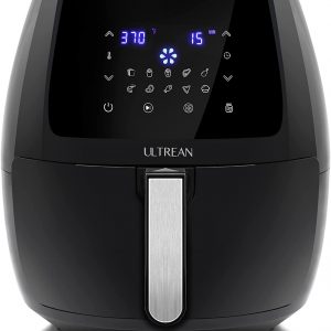 Ultrean 5.8 Quart Air Fryer, Electric Hot Air Fryers Oilless Cooker with 10 Presets, Digital LCD Touch Screen, Nonstick Basket, 1700W, UL Listed (Black)