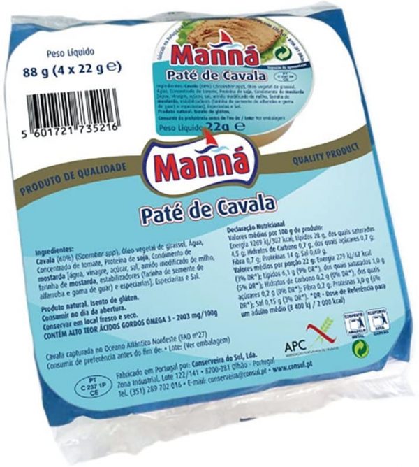 Manná Mackerel Pâté from Portugal 88g