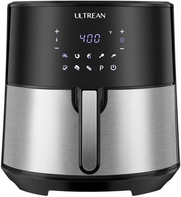 Ultrean 8 Quart Air Fryer, Electric Hot Air Fryers XL Oven Oilless Cooker with 8 Presets, LCD Digital Touch Screen and Nonstick Frying Pot, ETL Certified,...