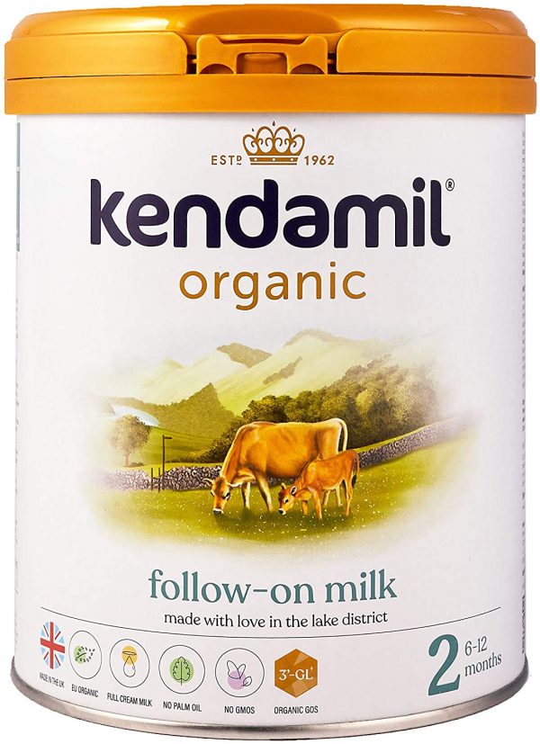 (6x800g) Kendamil Organic Follow On Milk, Stage 2 – British Made, Organic Whole Milk Formula – with HMOs, No Palm Oil, No Fish Oil, No SOYA, No GMOs