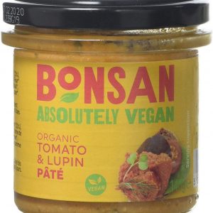 Bonsan Organic Vegan Tomato Lupin Pate, 140g (Pack of 6)