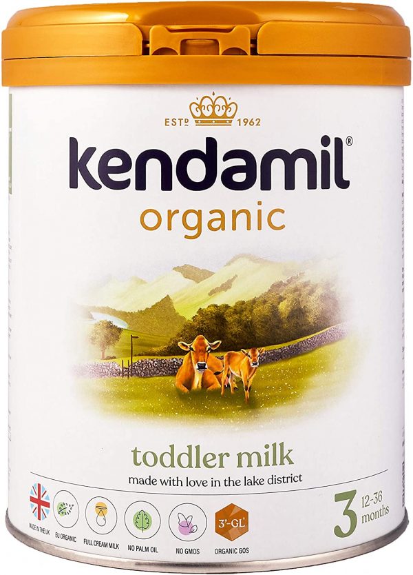 (6x800g) Kendamil Organic Toddler Milk, Stage 3 – British Made, Organic Whole Milk Formula – With HMOs, No Palm Oil, No Fish Oil, No SOYA, No GMOs