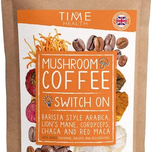 Mushroom Coffee Blend (Instant) - 100g - 40 Servings - Arabica Coffee, Lion's Mane, Cordyceps, Chaga, Red Maca, Theanine, Bacopa & Resveratrol -...