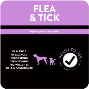 Animology Flea and Tick Shampoo For Puppies and Dogs | Medicated Tea Tree Scent | Built In Conditioner | Added Pro-Vitamin B5 | PH Balanced | Soothes...