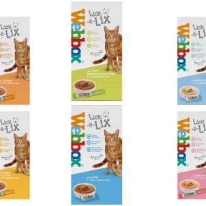 WUNDAPETS *NEW* 6 X MIXED VARIETY PACK WEBBOX DELIGHT LICK-E-LICKS CAT KITTEN TREAT SNACK