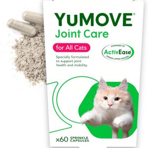 YuMOVE Cat Joint Supplement for Joint Care & Joint Aid, with Glucosamine, Chondroitin & Green Lipped Mussel for Cats of All Ages & Breeds, 60 Capsules