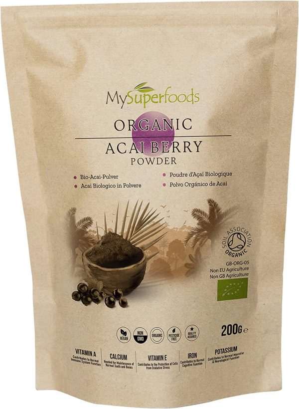 MySuperfoods Organic Acai Berry Powder (200g), Natural Source of Antioxidants