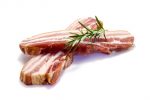 Raw pork belly isolated on white background