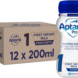 Aptamil Profutura 1 First Infant Baby Milk Ready to Use Liquid Formula, from Birth, 200ml (Pack of 12)