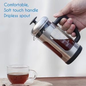 Easyworkz Stainless Steel French Press 350ml Coffee Tea Maker with Soft Grip Handle