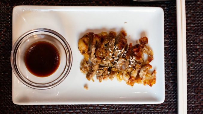 hoisin sauce traditionally served with roast duck/Peking duck