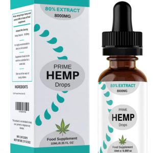 Anjeca Prime Hemp Drops Hemp Oil 8000 Milligrams Natural Hemp , Made in The UK, Natural Flavour, Also Comes with CBD Oil Dropper