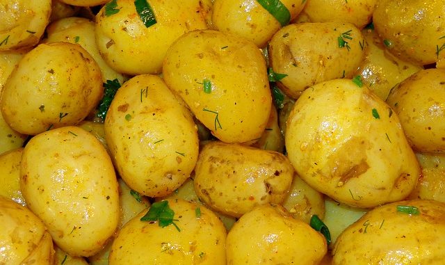 crushed new potatoes