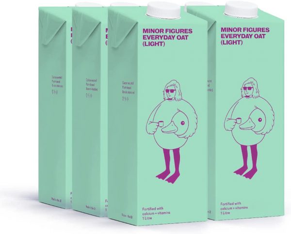 Minor Figures - Everyday Oat Milk Light with Calcium and Vitamins, 1 Litre x 6 Cartons, Dairy Free & Vegan, No Added Sugar, Long Life