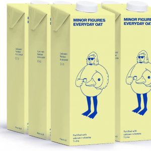 Minor Figures - Everyday Oat Milk with Calcium and Vitamins, 1 Litre x 6 Cartons, Dairy Free & Vegan, No Added Sugar, Long Life