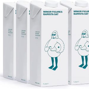 Minor Figures Oat Milk, Made in The UK | Barista Oat Milk, 1 Litre (6x1L) | No Added Sugar | Non Dairy Milk | Vegan | Shelf Stable