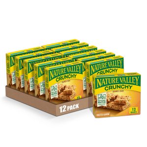 Nature Valley Crunchy Granola Bars, Roasted Almond, 8.94 Ounce (Pack of 12) - Packaging May Vary