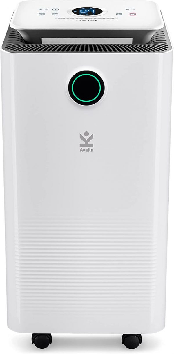 Avalla X-125 Smart Dehumidifier for Home & Office 12L, Clothes Dryer Mode, Low Power Consumption Aero-Dynamic™ 120m³/h Technology, Multi-room Coverage